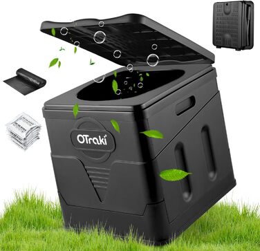 Розкладне туристичне туалетне сидіння OTRAKI - мобільний туалет для кемпінгу, фестивалів та подорожей (12 пакетів)