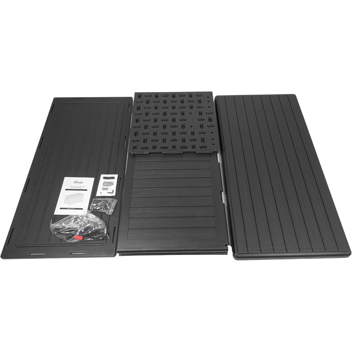 Ящик для зберігання садовий Grindi Morus 190л, водонепроникний, чорний матовий - для подушок, інструментів, на балкон та терасу