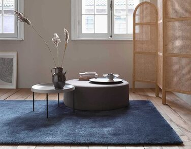 М'який килим Esprit з глибоким ворсом, ідеально підходить для вітальні, спальні та дитячої кімнати RELAXX (120 х 170 см, темно-синій)