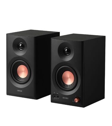 Edifier MR3 - Компактні студійні колонки 2.0, Hi-Res Audio, Bluetooth 5.4, RCA, AUX, керування через додаток, 2 x 18W, Чорний