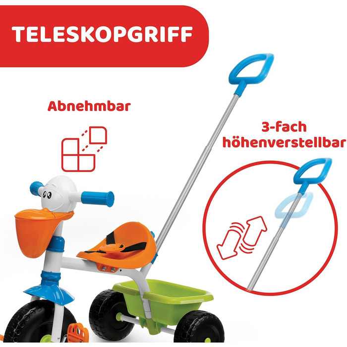 Триколісний велосипед Chicco 4 в 1: від 6 місяців до 4 років, біло-блакитний