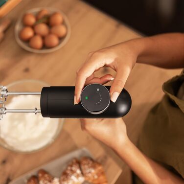 Ручний міксер Cecotec PowerTwist 500 Full Steel: 500 Вт, 5 швидкостей + турбо, 3 насадки (міксер, гак, віночок), сталь, без чаші (чорний)