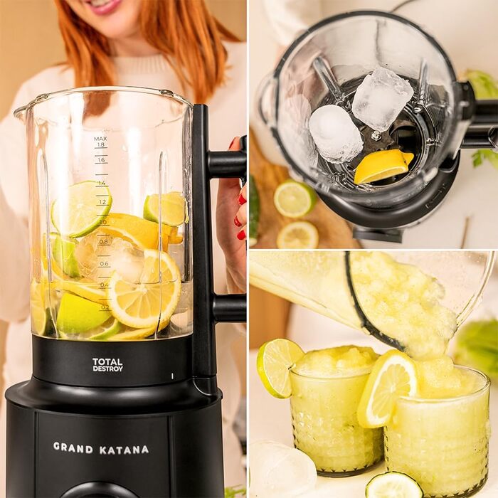 Стаціонарний блендер Cecotec Grand Katana 2700MAX Total Destroy Screen - 2700W, цифровий дисплей, 1,8 л, чорний