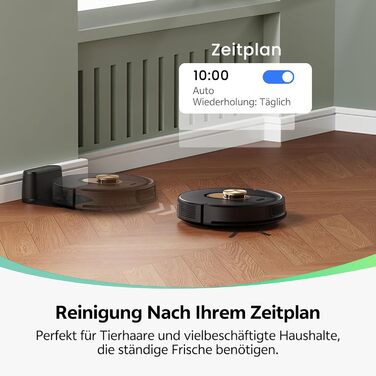 Робот-пилосос Vexilar W9 з функцією миття підлоги, 5000Pa, LiDAR навігація, тихий (50 dB), 150 хв роботи, 15 зон заборони, 5 карт, керування через додаток, пультом та голосовим асистентом