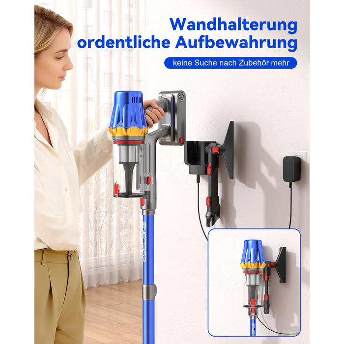 Акумуляторний пилосос H9 58000 Па, 650 Вт, 80 хв, бездротовий з LED-дисплеєм, для шерсті тварин, килимів та підлоги, синій