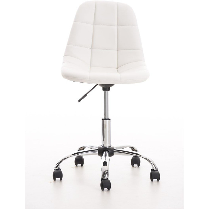 Офісне крісло CLP Emil - регульована висота, поворотний, з штучною шкірою, білий колір