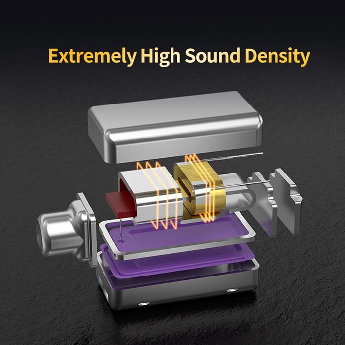 Навушники-вкладиші LINSOUL x KZ AS10 PRO 5BA HiFi, знімний 2-контактний кабель, мікрофон, передня панель Polygon