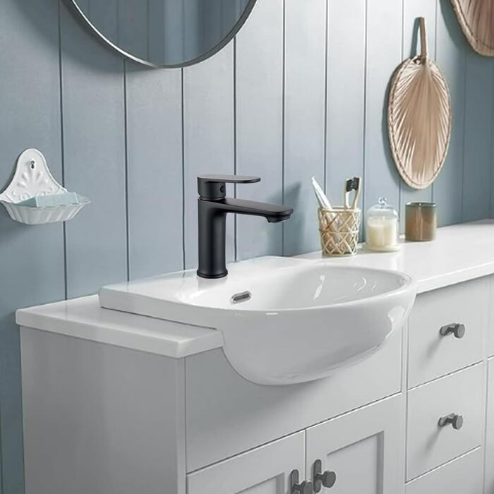 Набір змішувачів для ванної кімнати Belz, латунь, гаряча/холодна вода, однозахідний, сірий (чорний)