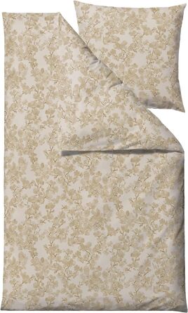 Комплект постільної білизни Sdahl Blossom зі 100 бавовни/бавовняної атласної тканини, підковдра 135 х 200 см, наволочка 80 х 80 см, Золотий
