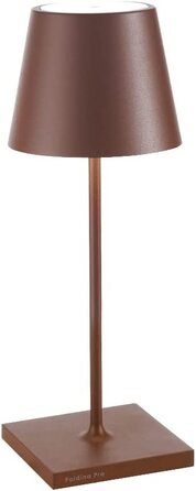 Zafferano Poldina Pro Mini: Бездротова LED-лампа для дому та вулиці, білий колір, сенсорне керування, 30 см, з зарядним пристроєм
