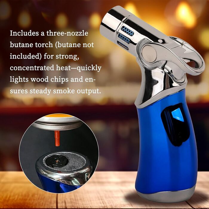 Набір для копчення коктейлів: 6 смаків, дерев'яні чіпси, форми для льоду, 2 склянки. Ідеальний подарунок для чоловіків