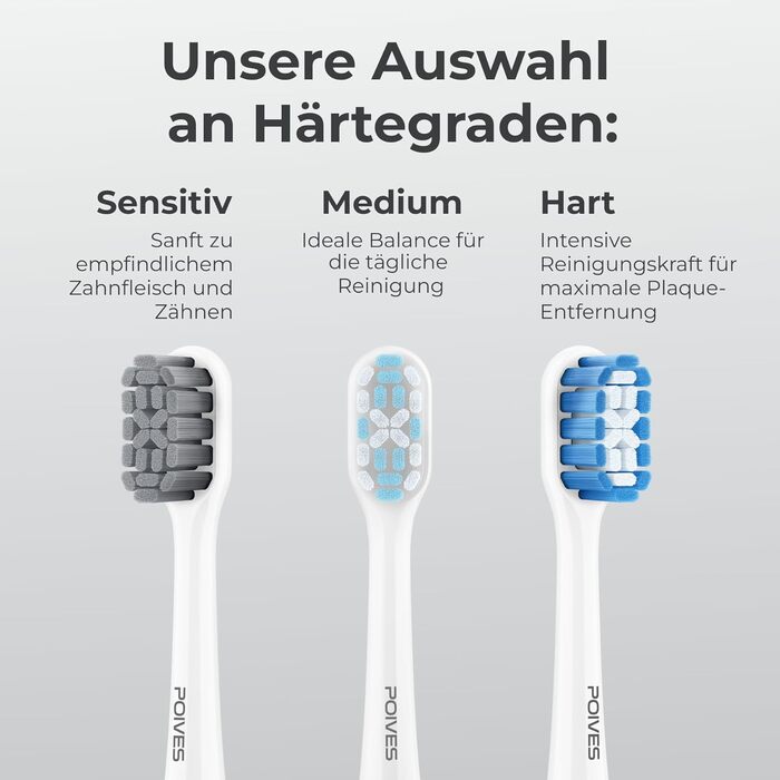 Електрична зубна щітка POIVES P1 Pro з датчиком тиску, 72000 рухів, гарантія до 4 років, 111 днів без ризику, тривалий час роботи, колір Midnight Blue (Silk White)