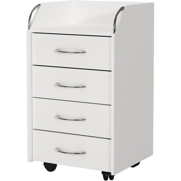 Роликовий контейнер Vicco Gwendolyn, білий, 40 x 36 см, з 4 висувними ящиками