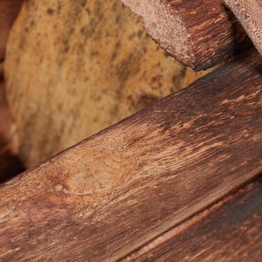 Relaxdays Квітчаки з дерева, 2 шт., декор для саду, половина квіткового горщика, вінтажний дизайн, 11x20x9 см, натуральне дерево