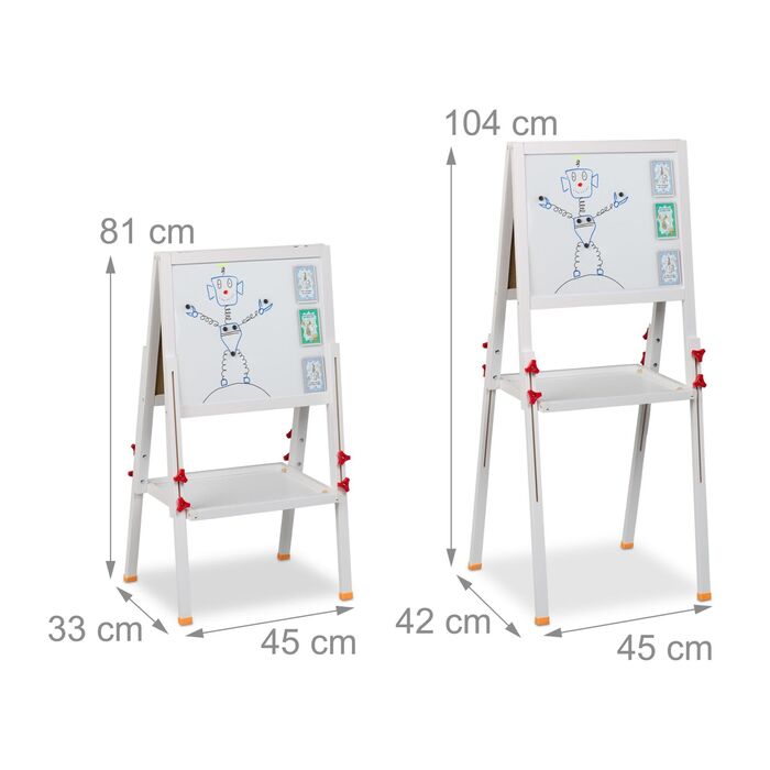 Дитячий столик Relaxdays з дощечкою для малювання