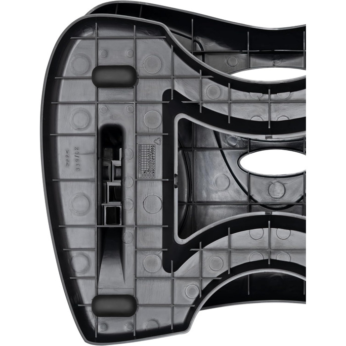 Підніжка для ніг Unilux Nymphea, регульована, антиковзка, динамічна, для офісу та дому, чорна, 43 x 33,7 x 12,2 см