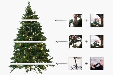 Штучна ялинка з підсвічуванням Premium Nordmann Fir 270 см LED