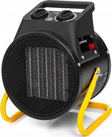 Електричний обігрівач-вентилятор Lehmann Thermoventilator | 3000 Вт | 3 режими | термостат | нахил | ручка для перенесення | для невеликих приміщень