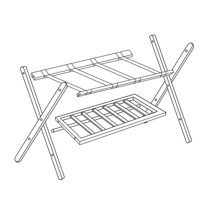 Набір з 2 багажних підставок Relaxdays, складаються