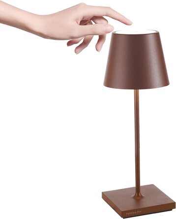 Zafferano Poldina Pro Mini: Бездротова LED-лампа для дому та вулиці, білий колір, сенсорне керування, 30 см, з зарядним пристроєм