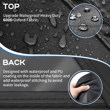 Водонепроникний чохол для садово-патіо меблів GARPROVM, 200x165x80 см. Тканина Оксфорд. Чохол для садового дивану, столу, меблевих наборів.