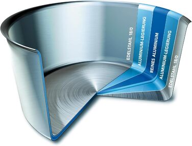 SCANPAN Fusion 5 сковорода з нержавіючої сталі індукційна 26 см | Багатошарове покриття | Для всіх типів плит | Сковорода з зручною ручкою | Придатна для духовки