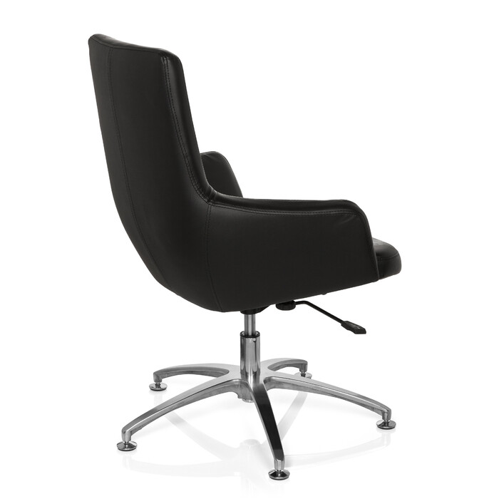 Крісло-релакс SHAKE 300, штучна шкіра, чорний колір, hjh OFFICE