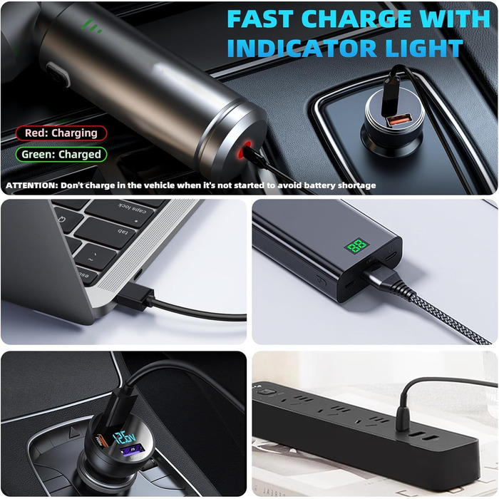 Акумуляторний ручний пилосмок для авто та дому, бездротовий портативний міні-пилосмок 18000Па, 3 режими потужності, з мийним HEPA-фільтром для шерсті тварин та прибирання кухні