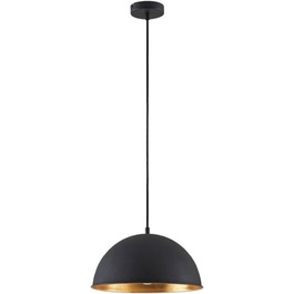 Підвісний світильник для обіднього столу Lindby, підвісний світильник металевий Чорне золото, підвісний світильник E27 макс. 60 Вт, без лампочки, Вітальня їдальня, Лампа для обіднього столу