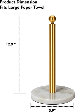 Тримач для паперових рушників золотого кольору з мармуровою підставкою на стільницю, стійкий диспенсер для однієї руки