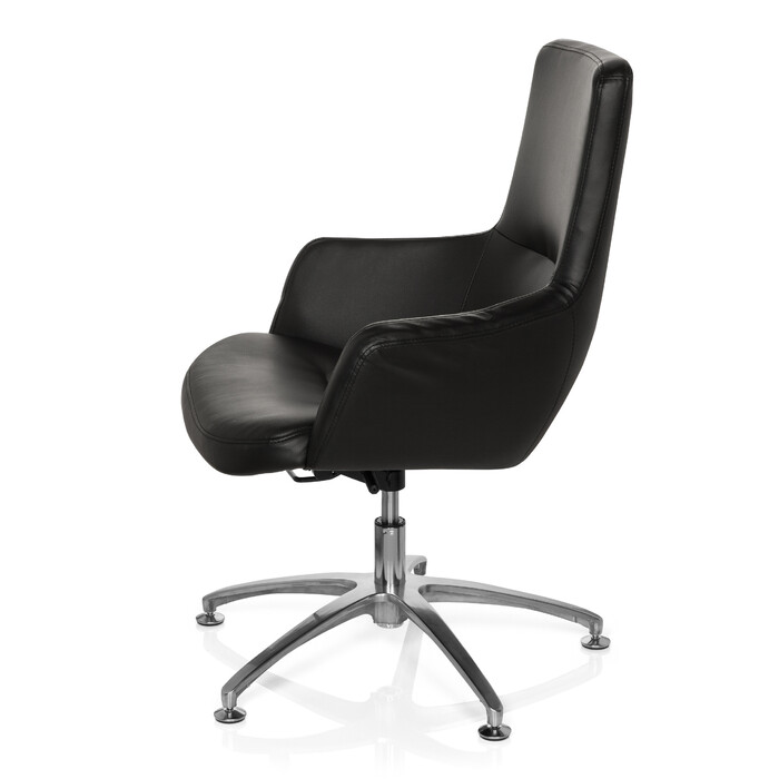 Крісло-релакс SHAKE 300, штучна шкіра, чорний колір, hjh OFFICE