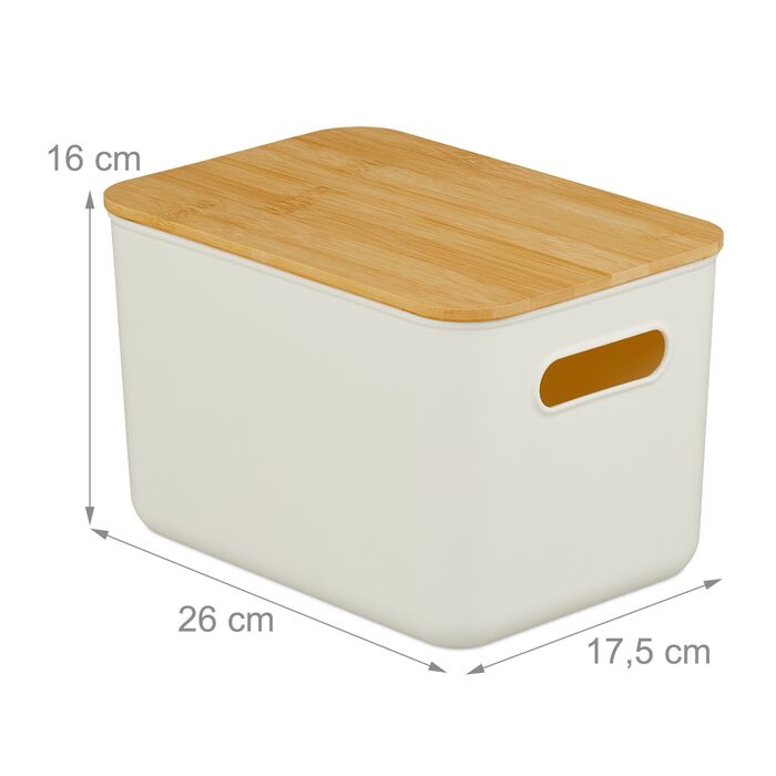 Набір з двох контейнерів для зберігання Relaxdays з кришкою