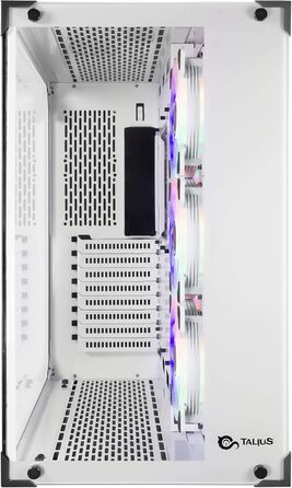 Ігровий корпус Talius Cronos Frost ATX з гартованим склом, ARGB вентиляторами Iris, білий колір