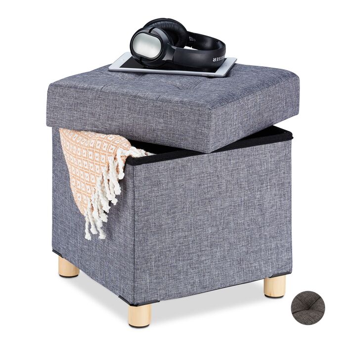 Relaxdays Пуф з місцем для зберігання