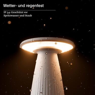 LED-лампа SIGOR Nuflair на акумуляторі з вазою для квітів, золота, IP54, 24 см, 12 год роботи, для дому та саду