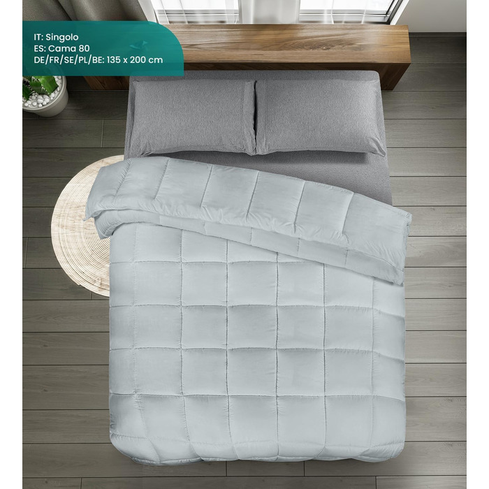 Ковдра Utopia Bedding для 2 осіб, 135x200 см, білий колір, мікрофібра, 4 сезони