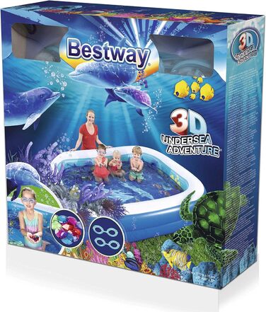 Сімейний басейн Bestway, 3D Adventure, 262 x 175 x 51 см одномісний