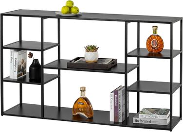 Консольний столик HDANI 120 см з полицями для книг, білий. Розміри: 120 x 30 x 80 см. Підходить для вітальні, спальні, передпокою.