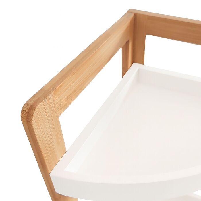 Поличкова стійка Relaxdays з бамбука для кута з полицями