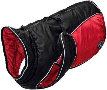 Екстремальне пальто для собак Hunter UPPSALA, зимове пальто, водовідштовхувальне, світловідбиваюче, 40, чорне / червоне, чорне / червоне 40