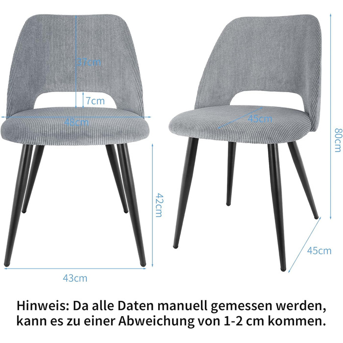 Набір з 4-х обідніх стільців з витонченою спинкою, сірого кольору, з м'яким сидінням, для кухні, вітальні, спальні. Набір з 4 шт.
