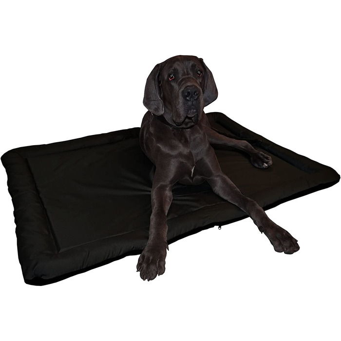 Лежак для собак Hossi водонепроникний в приміщенні та на вулиці, чорний, XXL 114x80 см