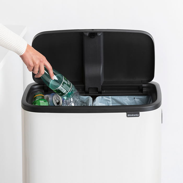 Бак для сміття Brabantia Bo Touch Bin Hi 30+30 л (130601), Білий, 60