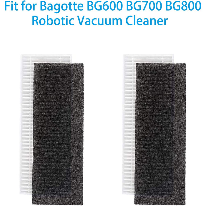 Набір аксесуарів для чищення фільтрів HALIEVE, комплект запасних частин для робота-пилососа Bagotte BG600 BG700 bg800 (1 Центральна щітка 2 фільтра