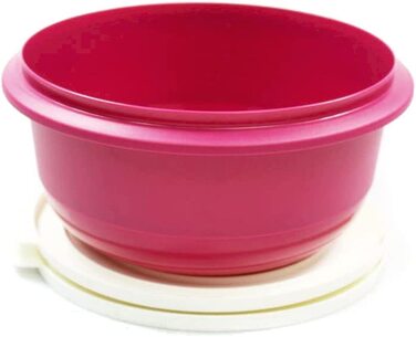 Миска для змішування Tupperware 37988, 3,5 л, Темно-рожева і біла