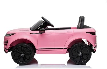 Дитячий електромобіль Range Rover Evoque 12V, ліцензійний, білий/рожевий