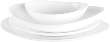 Сервіз Karaca White Pure Combi на 6 персон, 24 шт. , стакан, столовий сервіз, набір посуду, набір для сніданку, тарілка для сервірування, тарілка для торта, боули, десертна тарілка, повсякденний, спеціальна вечеря