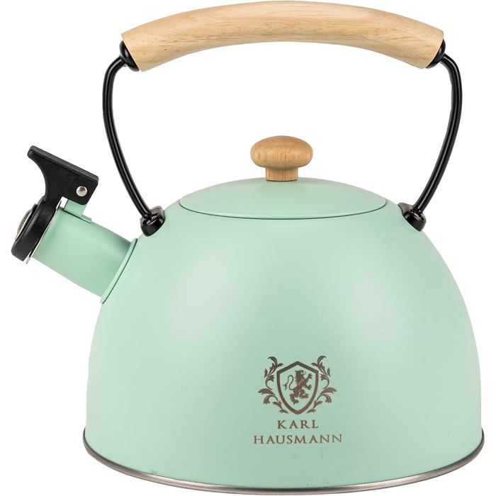 Електричний чайник Karl Hausmann 2.5L з автоматичним свистком - нержавіюча сталь, для Induktion, Gas та Electric плит