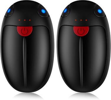 Електричні грілки для рук VTHW, 2 шт. - перезаряджаються, 20 годин тепла, 3 температурні режими, USB, для спорту та Raynaud's/артрит (чорний)