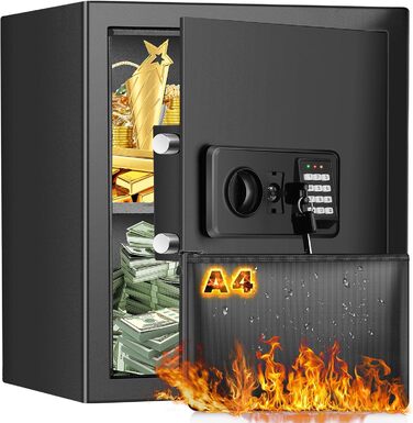 Пожежостійкий сейф Safe Tresor 40L з пожежостійким відсіком, цифровим замком та висувним ящиком для зброї, золота, документів та медикаментів